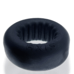 Cockring non vibrant avec intérieur nervuré – Black Ice – Image 2