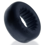 Cockring non vibrant avec intérieur nervuré – Black Ice – Image 3