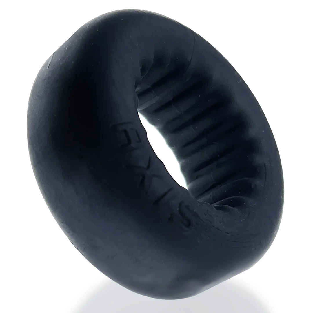 Cockring non vibrant avec intérieur nervuré – Black Ice – Image 3