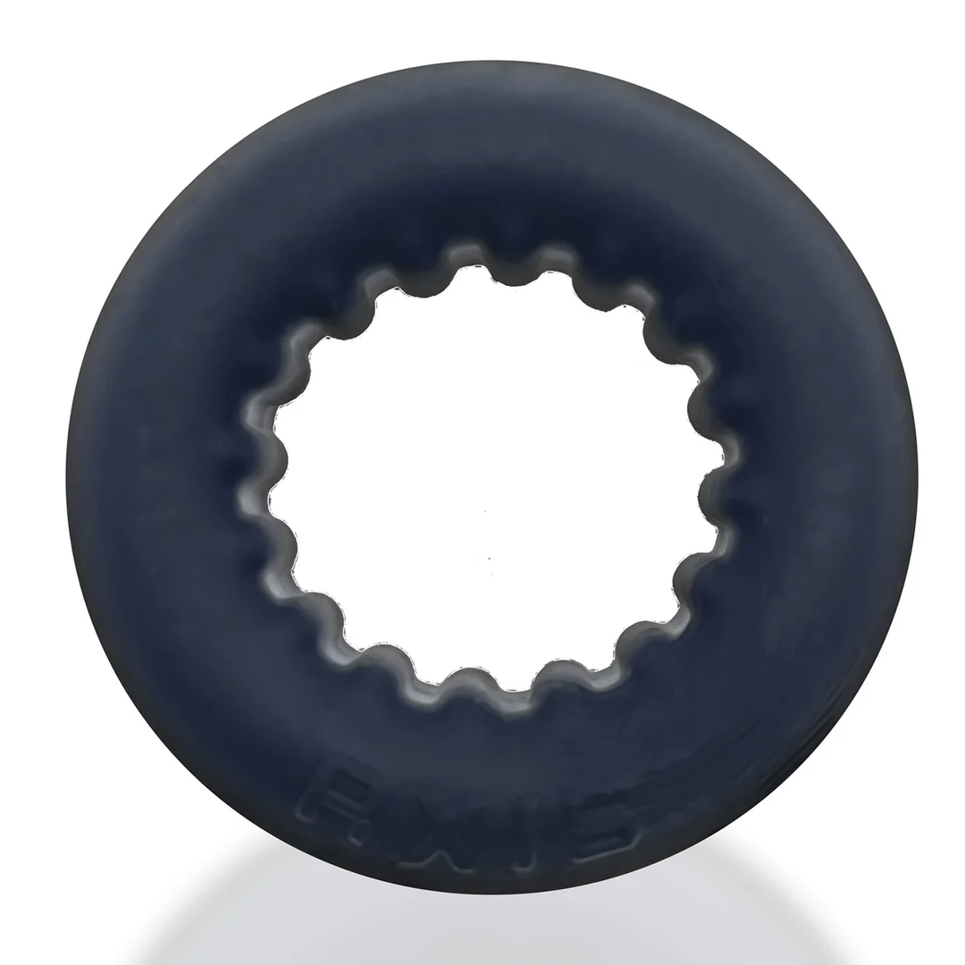 Cockring non vibrant avec intérieur nervuré – Black Ice – Image 4