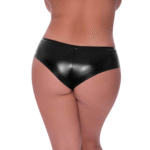 Shorty ouvert à l’entrejambe taille basse Magic Silk noir 2X