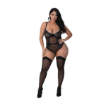 Body Phoenix avec chaînes et jarretelles, 2X, noir – Image 4
