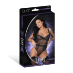Body Phoenix avec chaînes et jarretelles, 2X, noir – Image 5