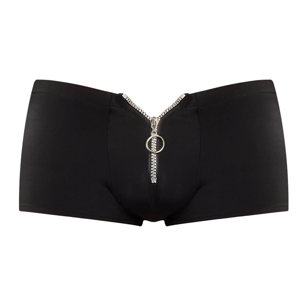 Short à fermeture éclair Male Power avec anneau pénien rouge – Image 12