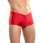 Short à fermeture éclair Male Power avec anneau pénien rouge – Image 17