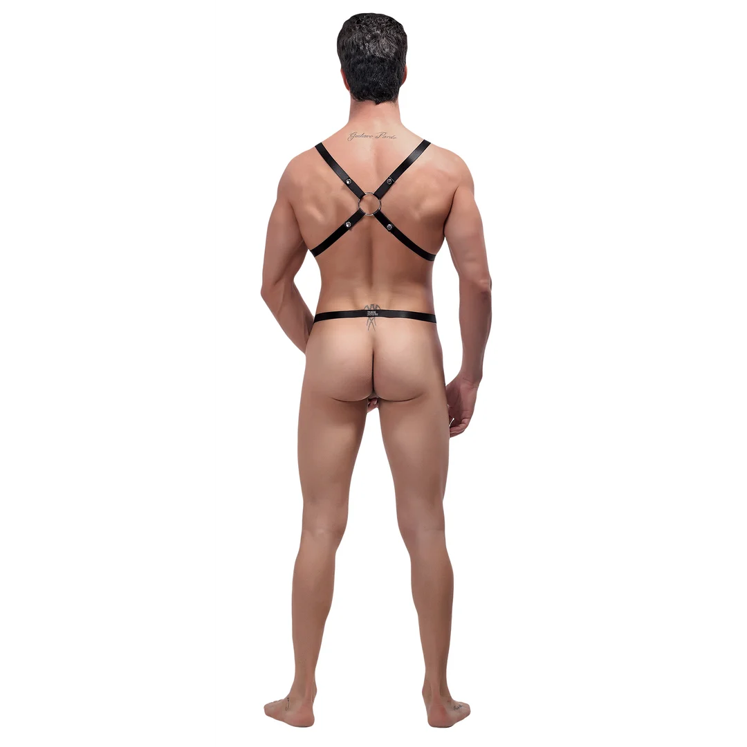 Harnais bondage pour homme, taille unique, avec anneaux réglables – Male Power – Image 3