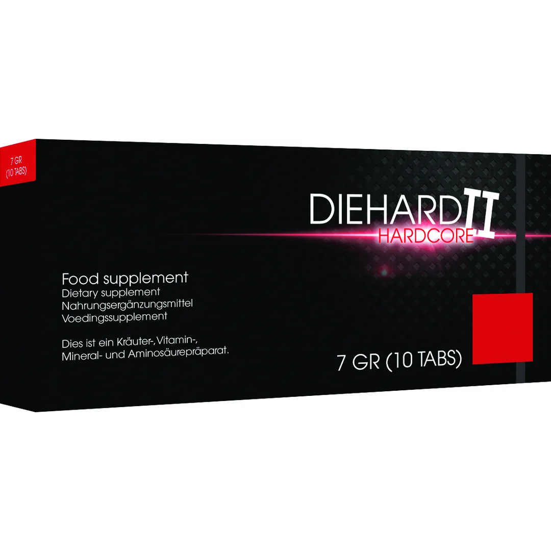 Diehard II Hardcore, capsules stimulantes, 10 unités – Image 1