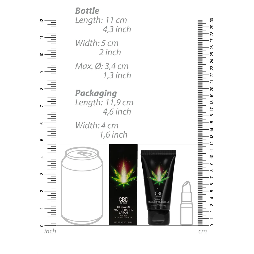 Lubrifiant neutre, crème masturbatoire au CBD pour la vulve, sans parfum et sans goût, 50 ml, Pharmquests by Shots – Image 6