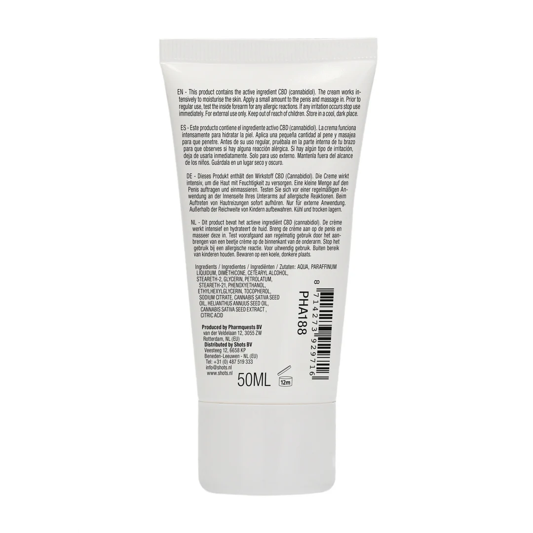 Crème de masturbation au CBD Pharmquests by Shots pour lui, 50 ml – Image 2