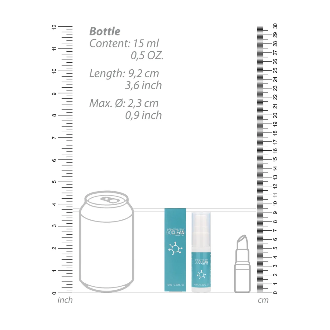 Nettoyant pour accessoires – Go Clean, liquide désinfectant prêt à l’emploi pour surfaces dures – unisexe – Pharmquests by Shots – 15 ml – Image 4