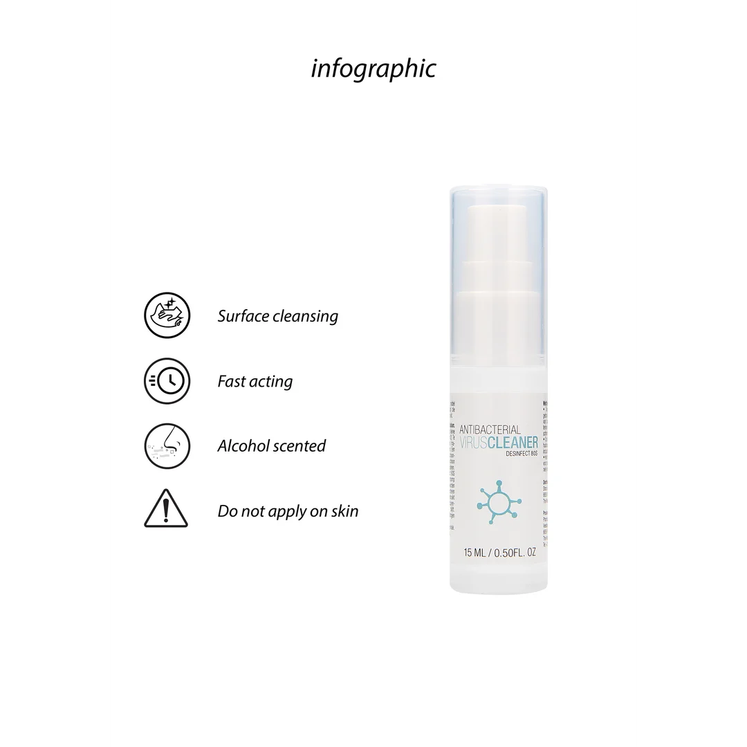 Virus Cleaner – Désinfectant pour petites surfaces dures – Genre neutre – Pharmquests by Shots – 15 ml – Image 3