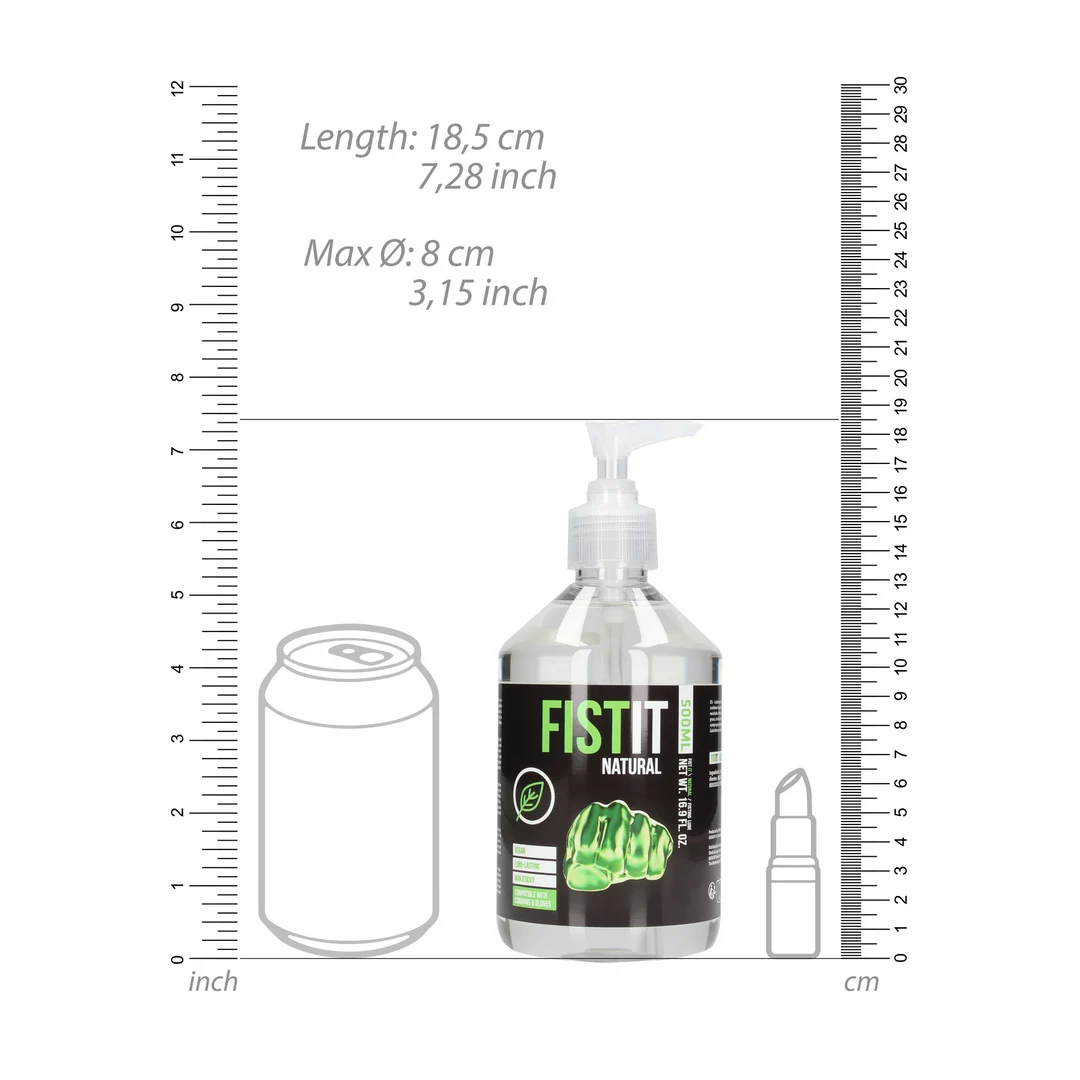 Lubrifiant à base d’eau, formule naturelle et végane, sans parfum et sans goût, 500 ml, Fist It by Shots – Image 4