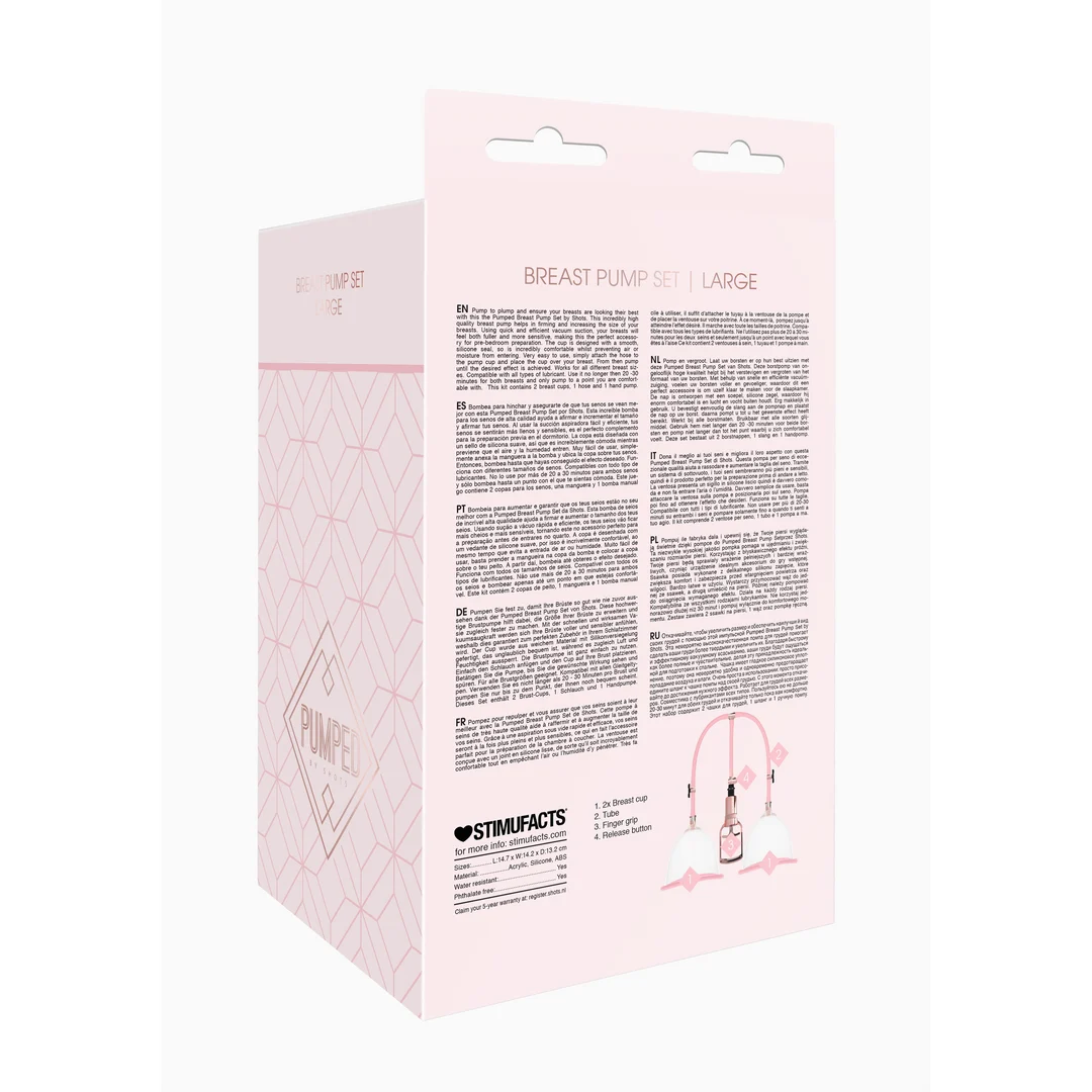 Kit de pompe à seins Pumped by Shots, grand – Image 3