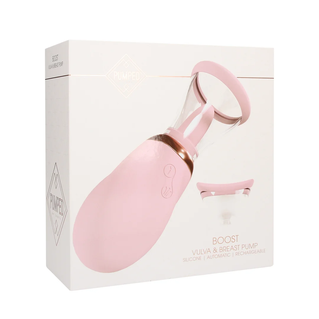Un petit plus pour les hommes, avec bords doux – BOOST - Pompe rechargeable pour vulve et seins - Rose - Testeur – Image 6