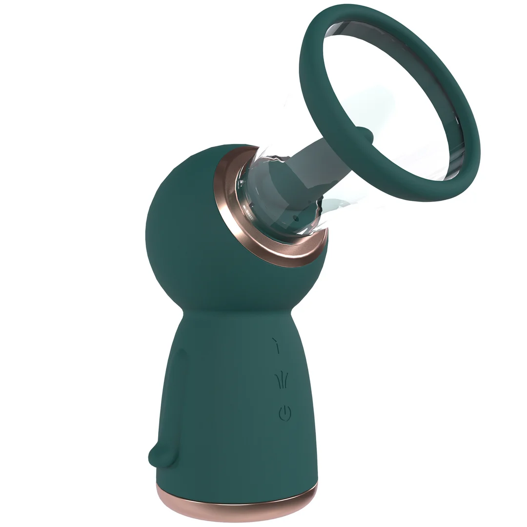 Pompe pour seins et vulve avec embouts confortables – Pompe rechargeable pour vulve et seins - Vert forêt - Testeur – Image 5