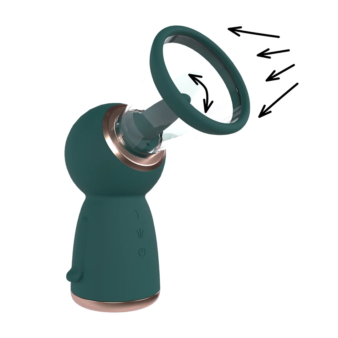 Pompe pour seins et vulve avec embouts confortables – Pompe rechargeable pour vulve et seins - Vert forêt - Testeur – Image 8