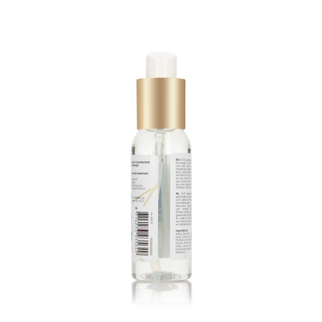 POSVIVE002_1_1 Lubrifiant à base d’eau, testé sous contrôle dermatologique et compatible avec les préservatifs en latex, sans parfum et sans goût, 50 ml, VIVE by Shots – Image 1