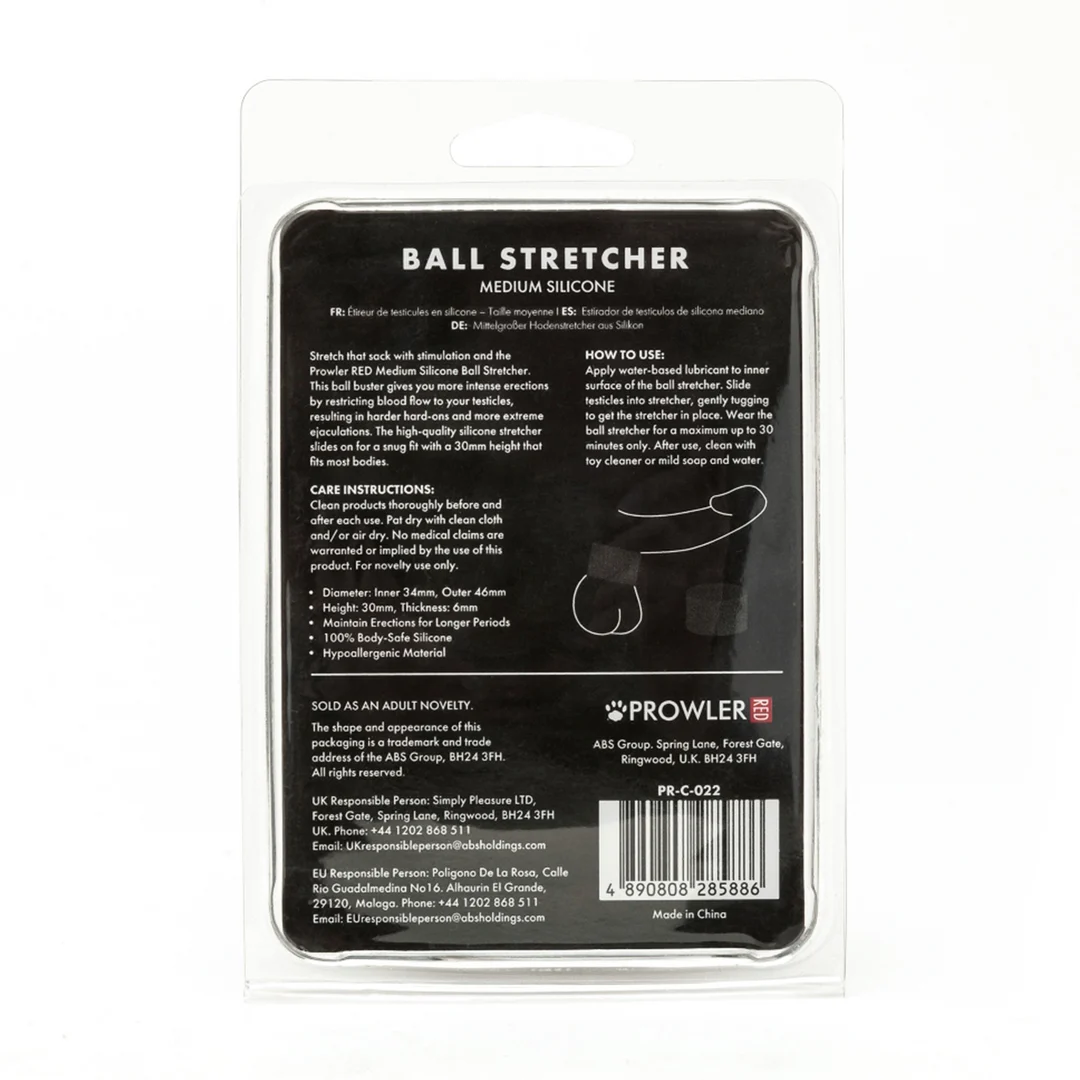 Prowler Red stretcher de testicules moyen en silicone noir – Image 2