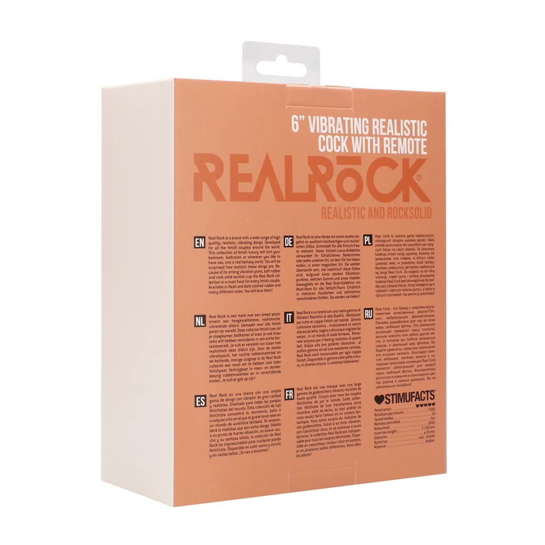Gode vibrant réaliste RealRock avec scrotum – Image 2