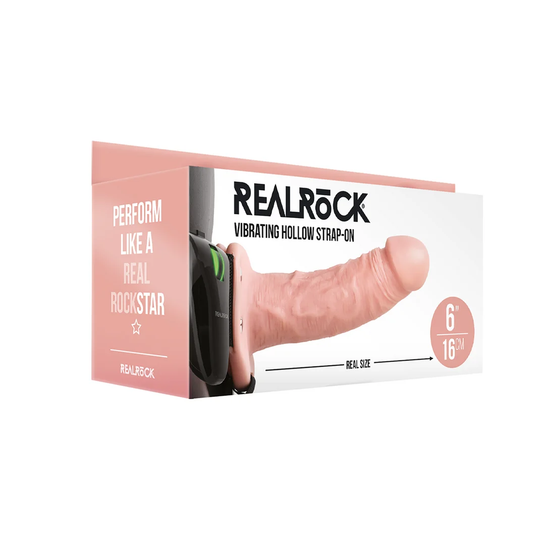 vibromasseur – Strap on creux vibrant avec sangle réglable – RealRock RealRock by Shots – Image 4