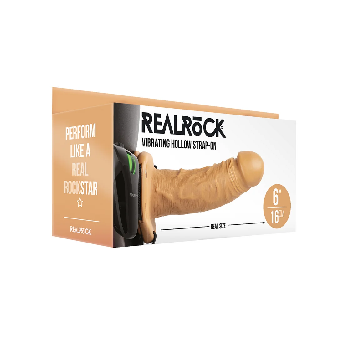 vibromasseur – Strap on creux vibrant avec sangle réglable – RealRock RealRock by Shots – Image 7