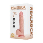 Vibromasseur réaliste avec ventouse, compatible avec un harnais RealRock vlees (18 cm) RealRock by Shots – Image 5