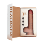 Vibromasseur réaliste avec ventouse, compatible avec un harnais RealRock vlees (18 cm) RealRock by Shots – Image 7