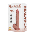 Vibromasseur réaliste avec ventouse, compatible avec un harnais RealRock vlees (18 cm) RealRock by Shots – Image 11