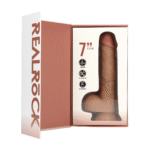 Vibromasseur réaliste avec ventouse, compatible avec un harnais RealRock vlees (18 cm) RealRock by Shots – Image 13