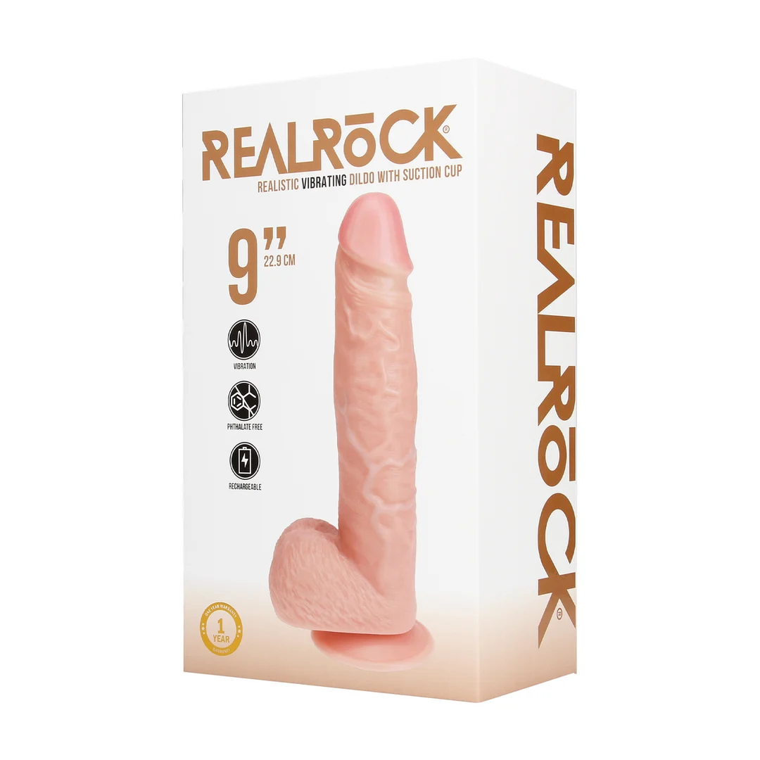 REA190FLE1-2 Gode vibrant RealRock avec ventouse – Image 1