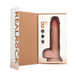 Gode vibrant et rotatif RealRock avec testicules – Image 3