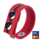 Anneau pénien Tippy en cuir rouge – Image 3