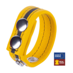 Anneau pénien Tippy en cuir jaune – Image 3