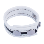 Anneau pénien Tippy en cuir blanc