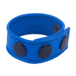 Anneau pénien réglable en cuir bleu Red Leather Cocky