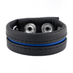 Anneau pénien réglable en cuir bleu