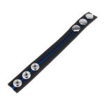 Anneau pénien réglable en cuir bleu – Image 2