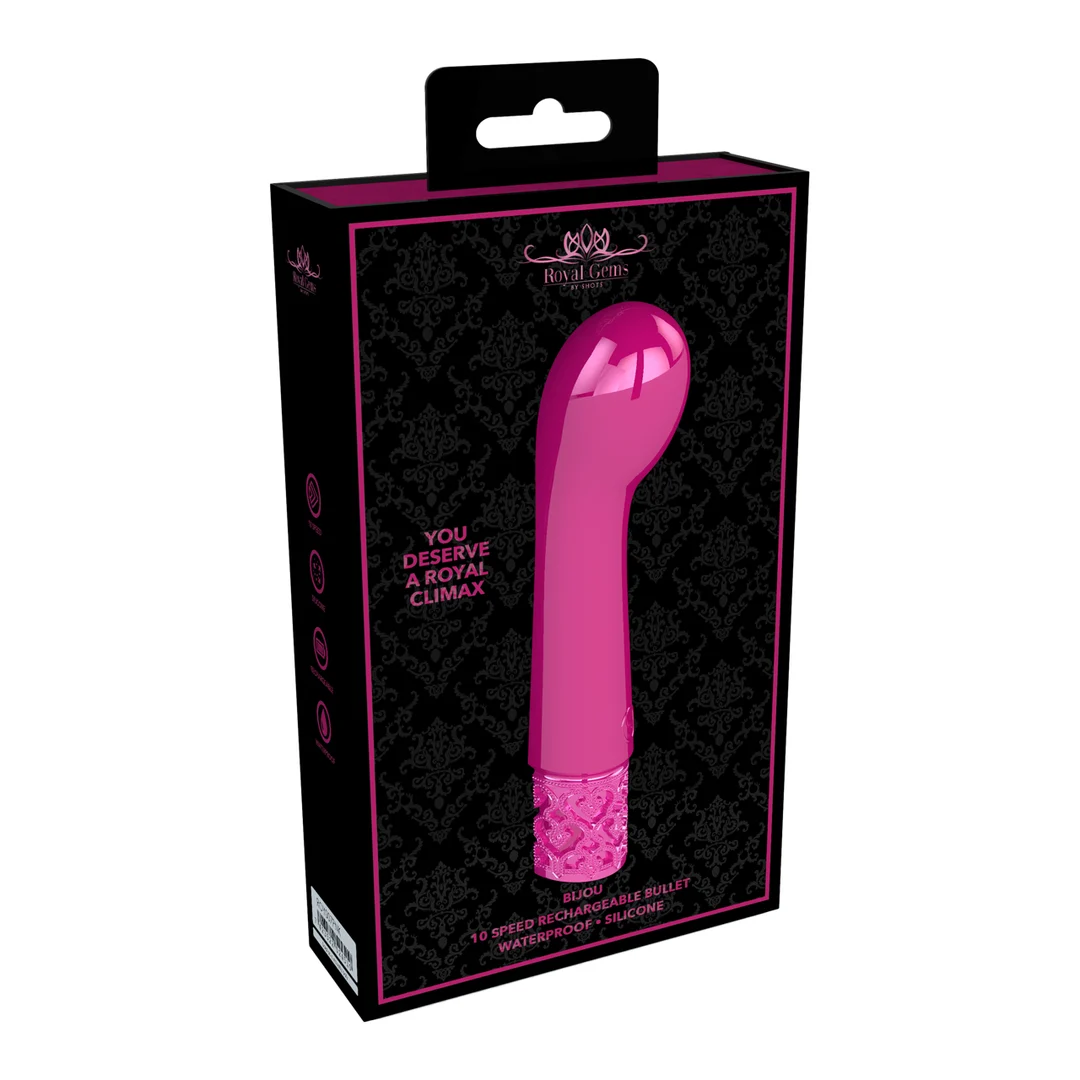 ROY007PNK_1 Vibromasseur rechargeable point G Bijou – Image 1