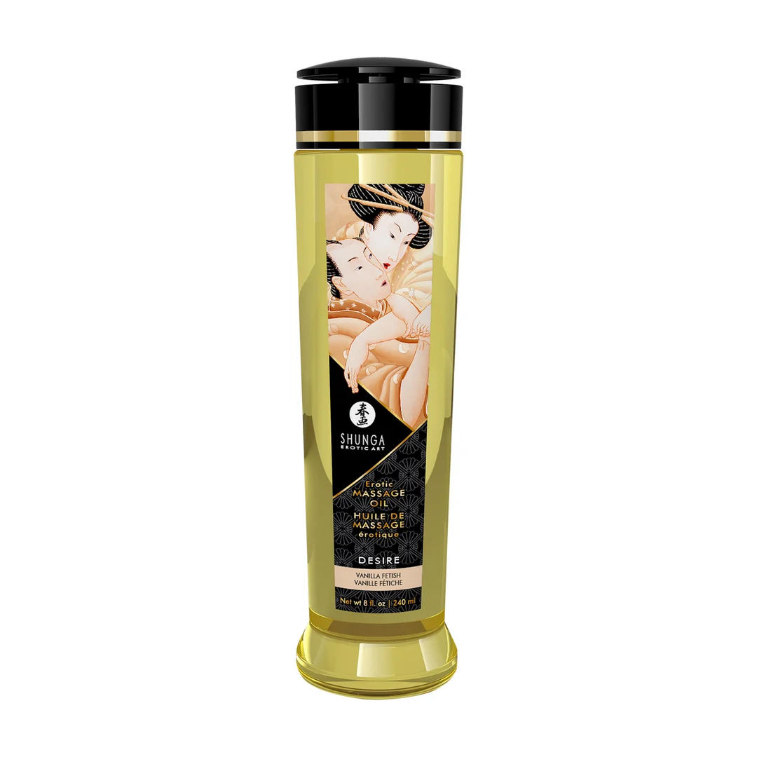 Huile de massage érotique – Huiles pressées à froid 100 % naturelles avec vitamine E – Vanille – 240 ml – Image 2