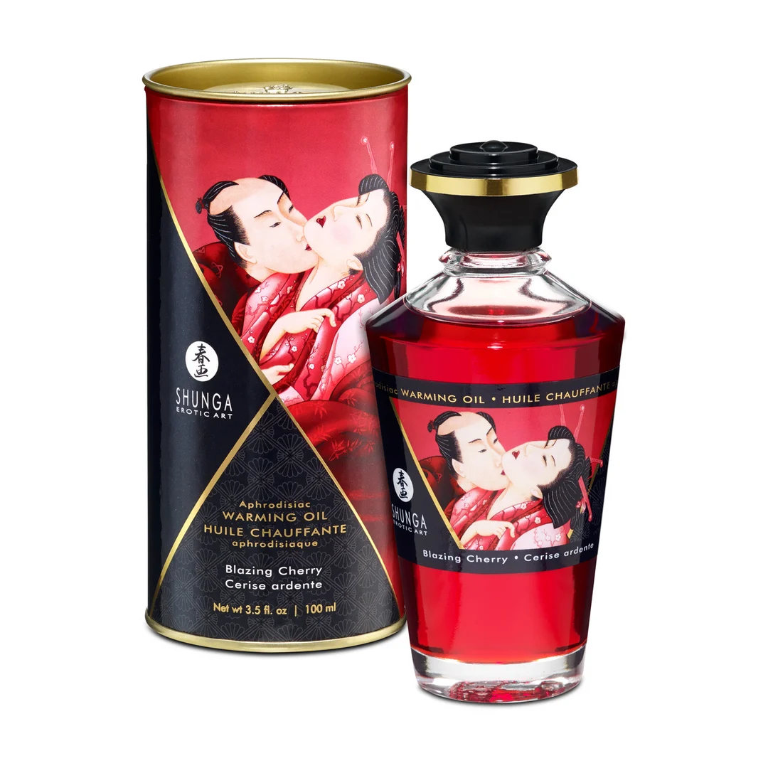Huile chauffante, Aphrodisia Blazing Cherry, 3,5 fl oz / 100 ml – Image 3
