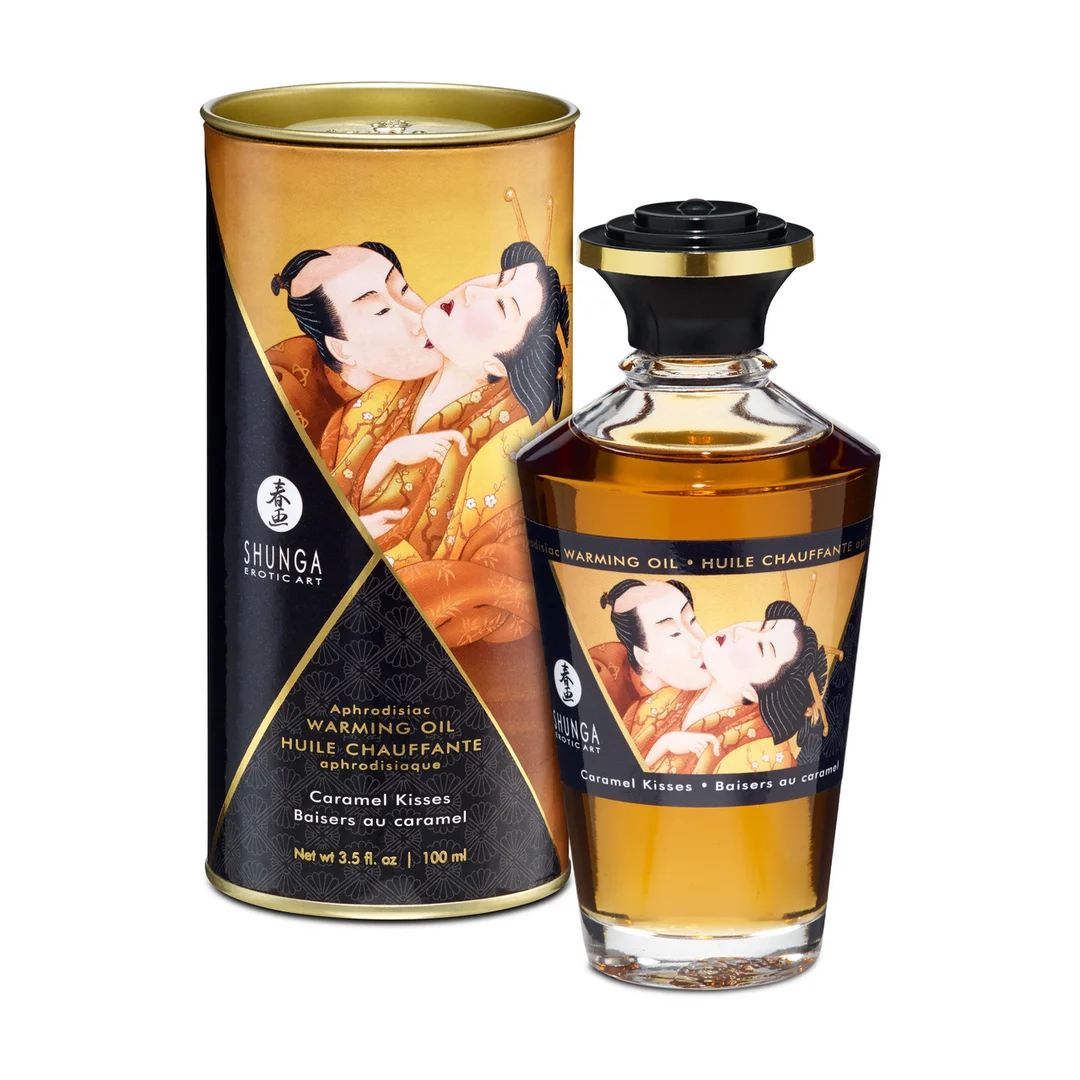 Huile chauffante Shunga Aphrodisia au caramel 100 ml – Image 3