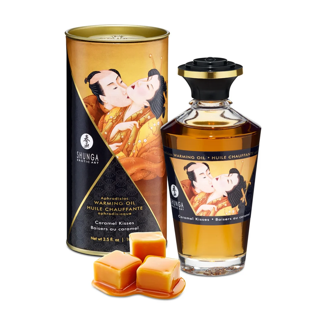 Huile chauffante Shunga Aphrodisia au caramel 100 ml – Image 4