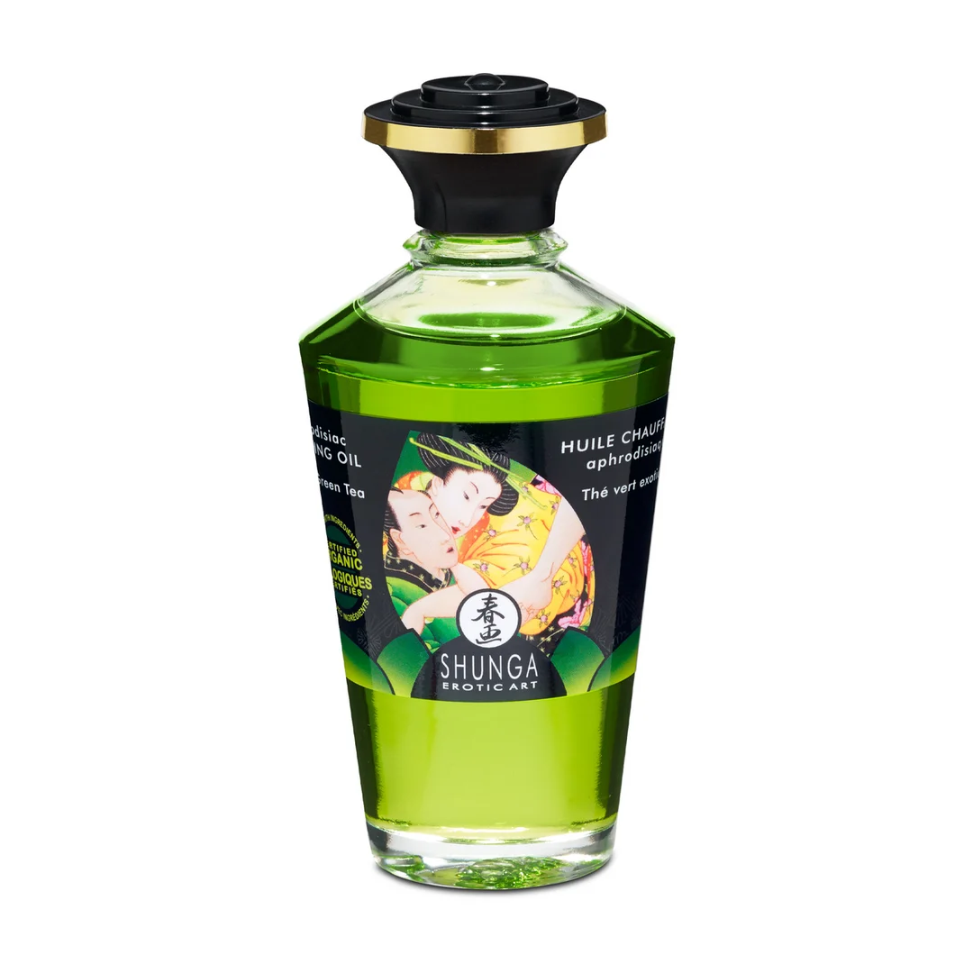 Huile chauffante au thé vert exotique 100 ml - Huile Aphrodisia – Image 2