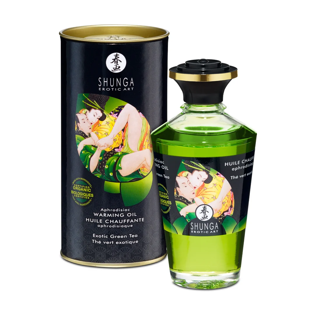 Huile chauffante au thé vert exotique 100 ml - Huile Aphrodisia – Image 3