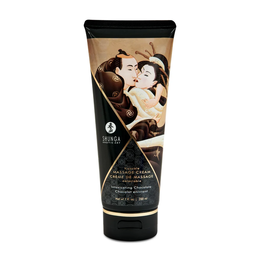 Crème de massage à embrasser, chocolat envoûtant, Shunga, 7 floz / 200 ml – Image 1