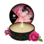 Bougie de massage – Mini bougie de massage et d’ambiance aux huiles naturelles – Rose – Shunga – 30 ml – Image 2