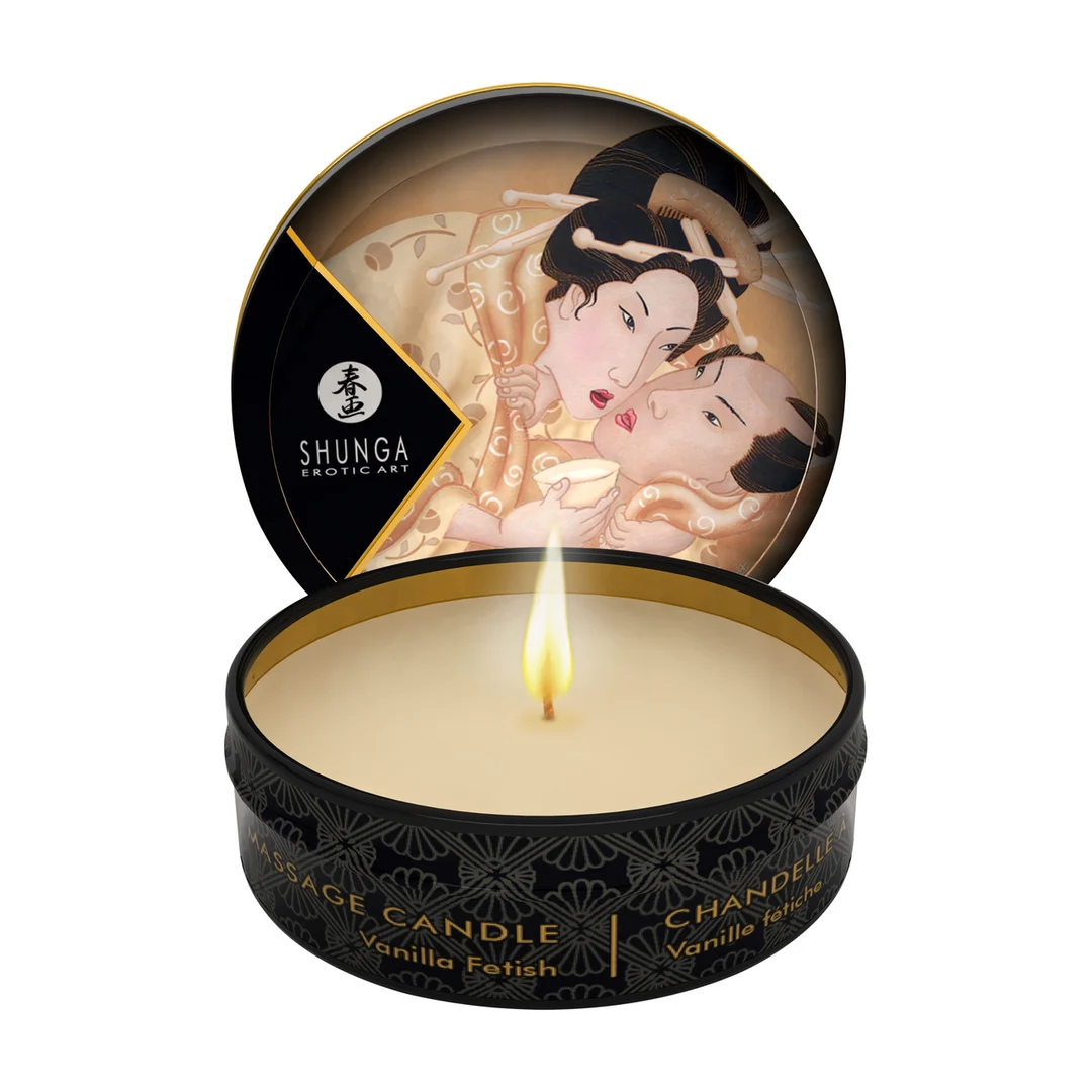 Bougie de massage – Mini bougie de massage et d’ambiance – Vanille – Shunga – 30 ml – Image 1
