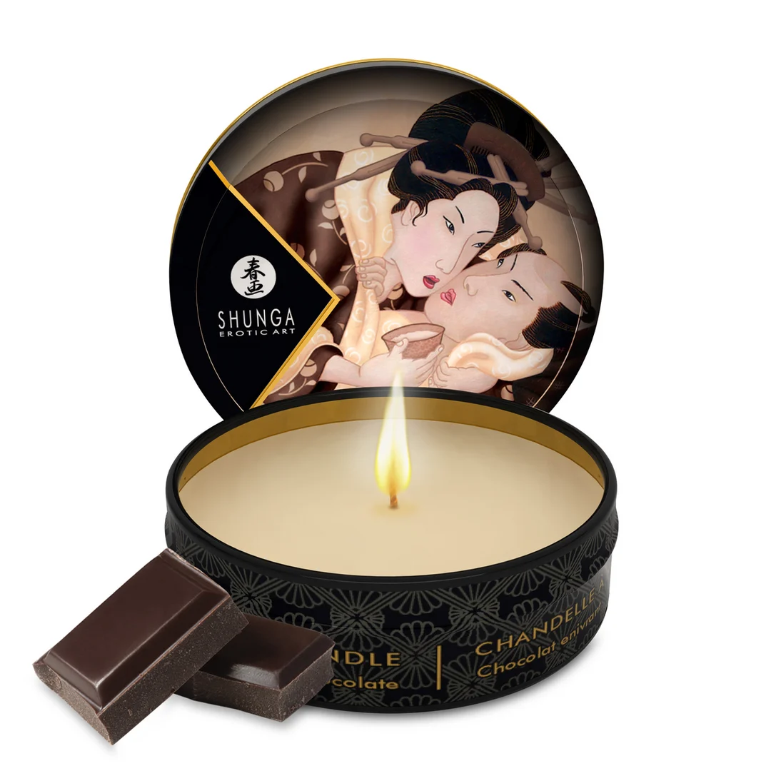 Bougie de massage | Mini bougie de massage et d’ambiance | Chocolat envoûtant | 30 ml – Image 2