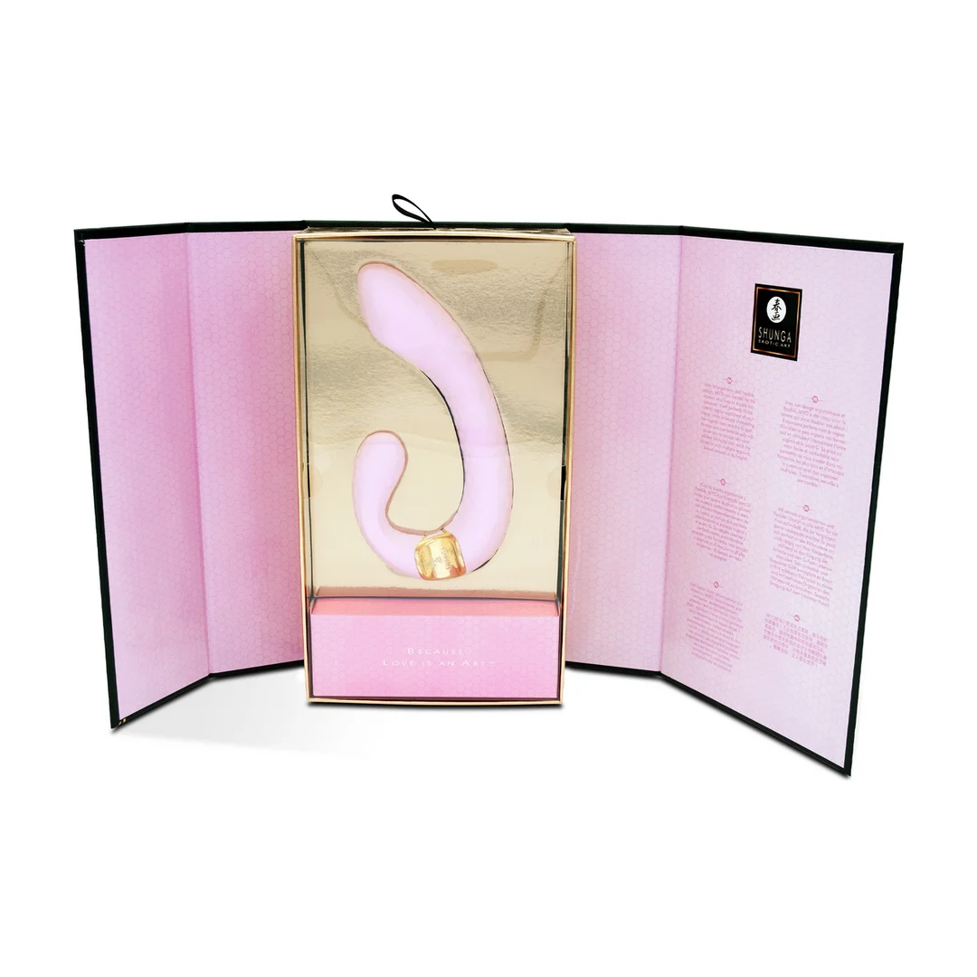 Vibromasseur pour le point G avec prise en main confortable, rose clair Shunga – Image 2
