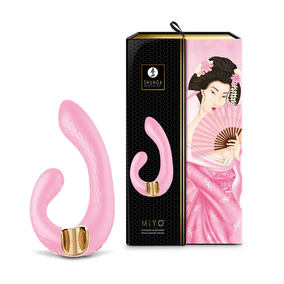 Vibromasseur pour le point G avec prise en main confortable, rose clair Shunga – Image 3